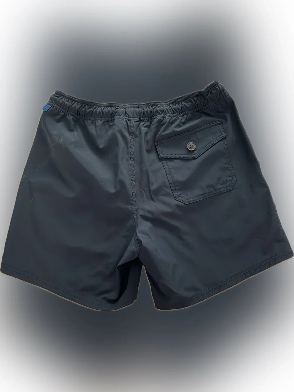 J. Crew Men’s Navy Swim Trunks with Light Blue Drawstring and front pockets